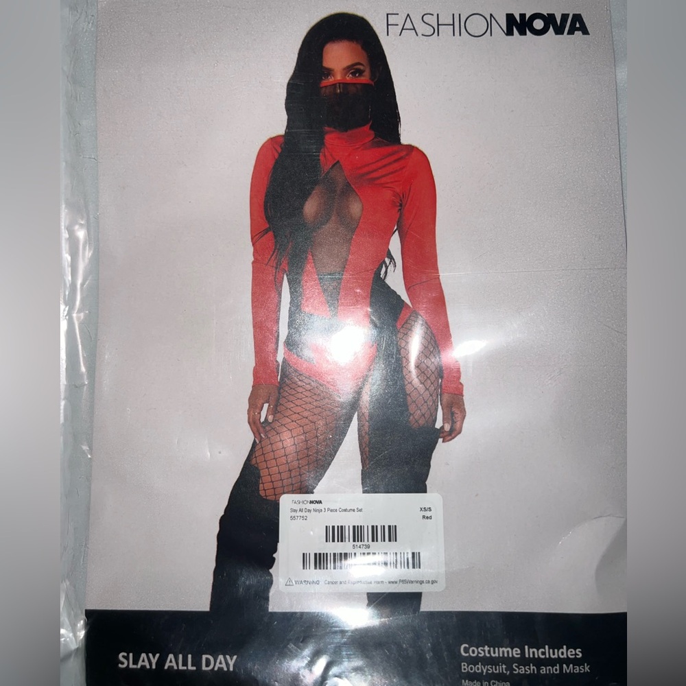 Fashion Nova Slay All Day Ninja 3 Piece Costume